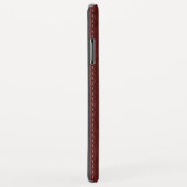 Masculine Black & Red Imitate Leather Case-Mate iPhone Hülle (Hinten/Rechts)