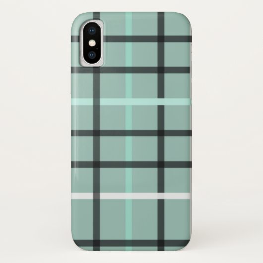 Masculine Blue and Gray Kariert iPhone / iPad Gehä Case-Mate iPhone Hülle (Rückseite)