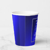 Masculine Blue & Glitzer Rahmen 50. Geburtstag Pappbecher (Rechts)