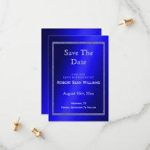 Masculine Blue & Glitzer Rahmen 50. Geburtstag