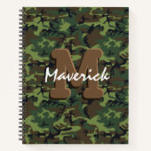 Masculine Boy Army Camouflage Notizblock (Vorderseite)