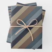 Masculine Brown Blue Taupe Geschenkpapier Set (Beispiel)