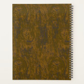 Masculine Brown Rustic Wood Minimalistisch Design Planer (Rückseite)