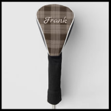 Masculine Brown und Beige Karierter Golf Head Cove