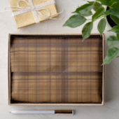 Masculine Browns Kariertes Muster Seidenpapier (Geschenk)
