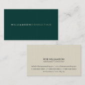 MASCULINE BUSINESS CARD :: einfache Pinstripe 2 Visitenkarte (Vorne/Hinten)