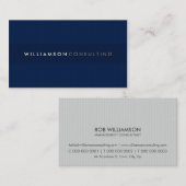 MASCULINE BUSINESS CARD einfache pinstripe 3D Mari Visitenkarte (Vorne/Hinten)