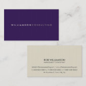 MASCULINE BUSINESS CARD :: einfache Pinstripe 8 Visitenkarte (Vorne/Hinten)
