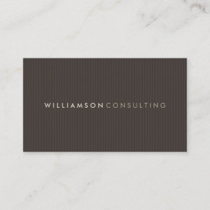 MASCULINE BUSINESS CARD :: einfaches Nadelstreifen Visitenkarte