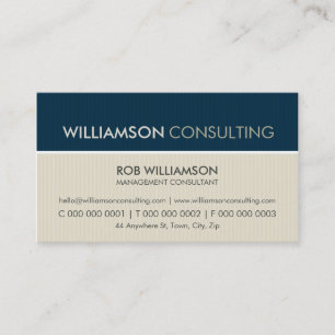 MASCULINE BUSINESS CARD :: Minimal pinstripe 3 Visitenkarte