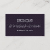 MASCULINE BUSINESS CARD :: minimalistisch smart si Visitenkarte (Rückseite)