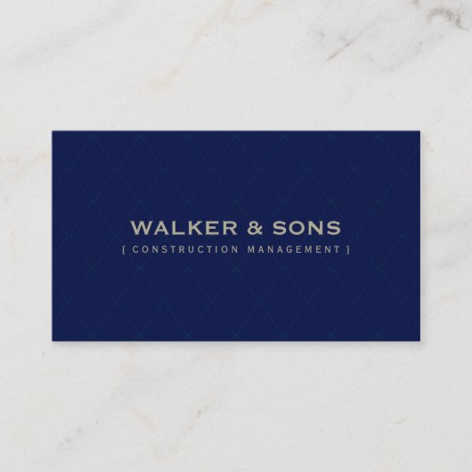 MASCULINE BUSINESS CARD :: schlicht smart 1 Visitenkarte (Vorderseite)