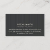 MASCULINE BUSINESS CARD :: simple pinstripe 3D 15 Visitenkarte (Rückseite)