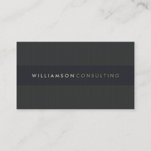 MASCULINE BUSINESS CARD :: simple pinstripe 3D 1 Visitenkarte