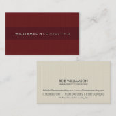 MASCULINE BUSINESS CARD :: simple pinstripe 3D 7 Visitenkarte (Vorne/Hinten)