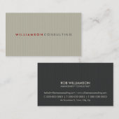 MASCULINE BUSINESS CARD :: simple pinstripe 9 Visitenkarte (Vorne/Hinten)