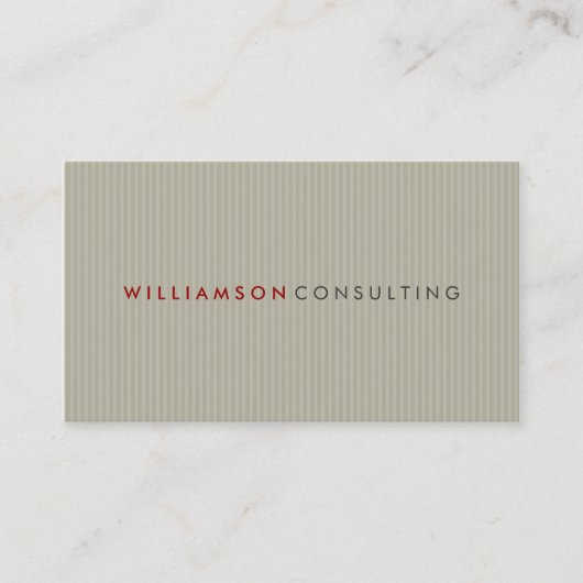 MASCULINE BUSINESS CARD :: simple pinstripe 9 Visitenkarte (Vorderseite)