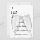 Masculine Champagne 40. Geburtstag Party Einladung (Vorderseite)