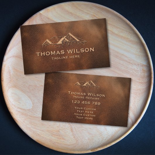 Masculine Construction Handyman Carpenter Tools Visitenkarte