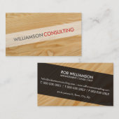 MASCULINE cooles, schlichtes, geschwungenes Holzko Visitenkarte (Vorne/Hinten)