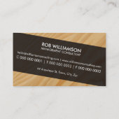 MASCULINE cooles, schlichtes, geschwungenes Holzko Visitenkarte (Rückseite)