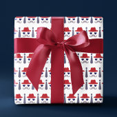 Masculine Dapper Hat Krawatte Mustache Vathers Day Geschenkpapier