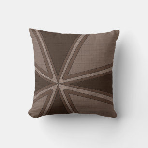 Masculine Dark Brown Moderne Muster Kissen