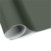 Masculine Dark Sage Green Wrapping Paper Geschenkpapier (Rolleneckpunkt)