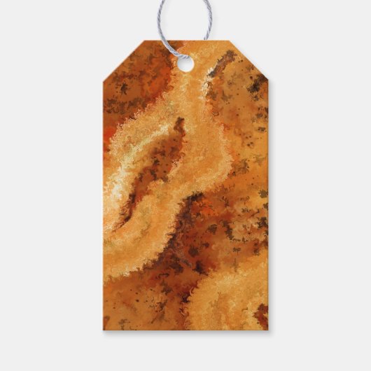 Masculine Faux Burled Walnut Geschenkanhänger (Vorderseite)