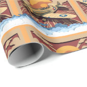 Masculine Fighter Flugzeug Geschenkpapier (Rolleneckpunkt)