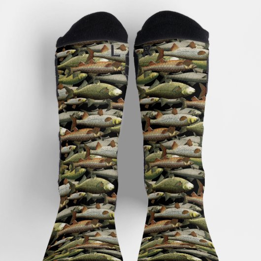 Masculine Fisherman's Fantasy Pattern Socken (Oben)
