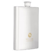 Masculine Gold Personalisierte Trauzeugen Flachmann (Rechts)