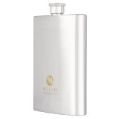 Masculine Gold Personalisierte Trauzeugen Flachmann (Links)