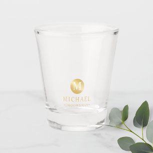 Masculine Gold Personalisierte Trauzeugen Schnapsglas