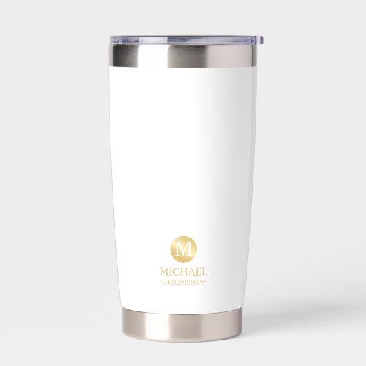 Masculine Gold Personalisierte Trauzeugen Thermobecher (Links)