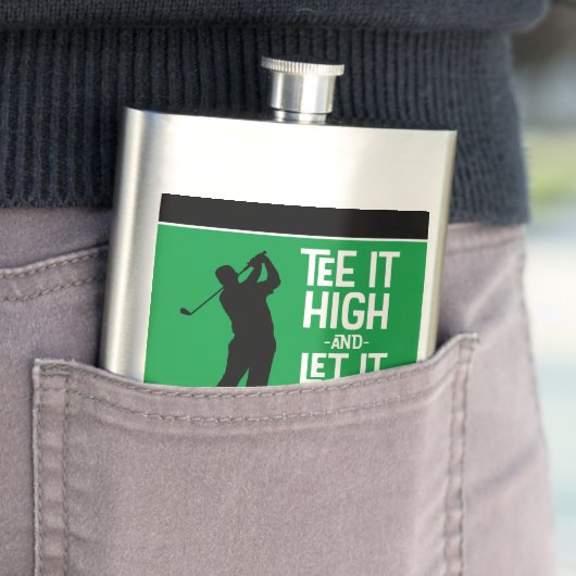 Masculine Golfer T-Shirt Zitat Mit Monogramm Schwa Flachmann (Beispiel)