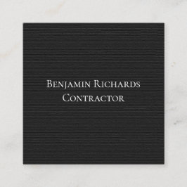 Masculine Gray auf Black Texture Business Card Quadratische Visitenkarte