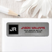 Masculine Gray Metallic Textur Schwarzer Akzent (Insitu)