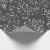 Masculine Gray Pizza Lover Italienischer Koch Gebu Geschenkpapier (Ecke)