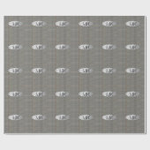 Masculine Gray Tweed Mit Monogramm Geschenk Wrap M Geschenkpapier (Flach)