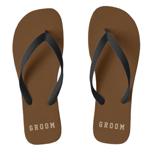 Masculine Groom Flip Flops Custom Colors Badesandalen (Fußbett)