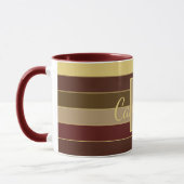 MASCULINE MONOGRAM BROWN MAROON YELLOW STRIPE TASSE (Links)
