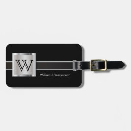 Masculine Monogram Führungskraft Style Gepäckanhänger