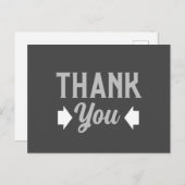 Masculine oder Business Gray Vielen Dank Postkarte (Vorne/Hinten)