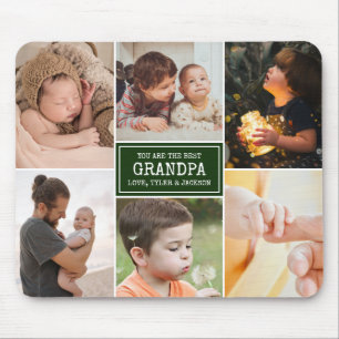 Masculine Opa Green 3 FotoCollage Mousepad