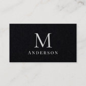 Masculine Personalisiert Double Monogram Visitenkarte (Vorderseite)