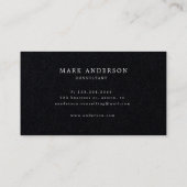 Masculine Personalisiert Double Monogram Visitenkarte (Rückseite)