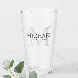 Masculine Personalisiert Monogramm und Name Trauze Glas