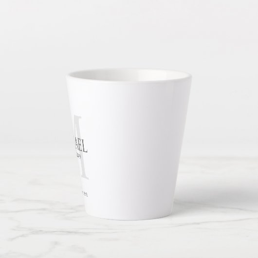 Masculine Personalisiert Monogramm und Name Trauze Milchtasse (Vorderseite)