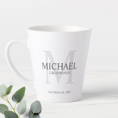 Masculine Personalisiert Monogramm und Name Trauze Milchtasse